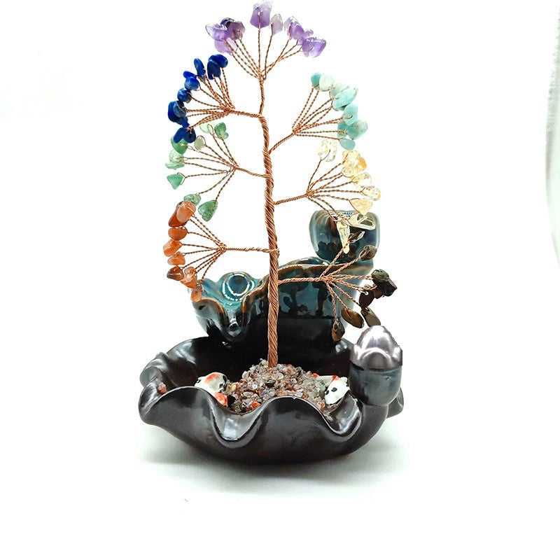 Colorful crystal incense burner