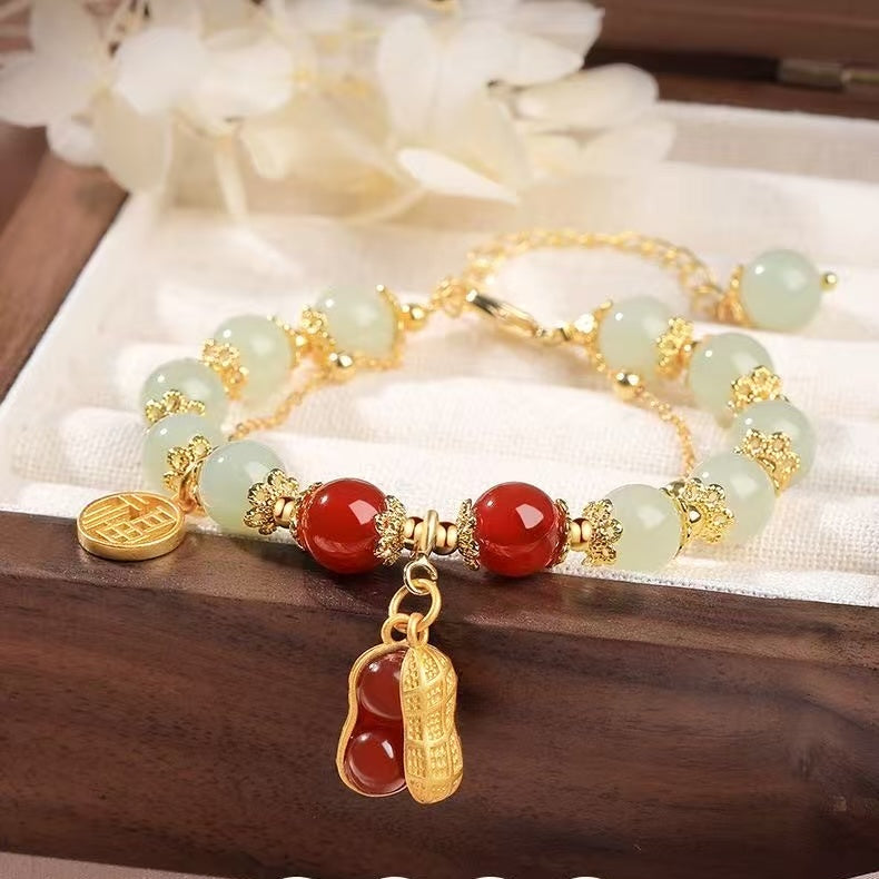 Purple Gold Cinnabar Bracelet